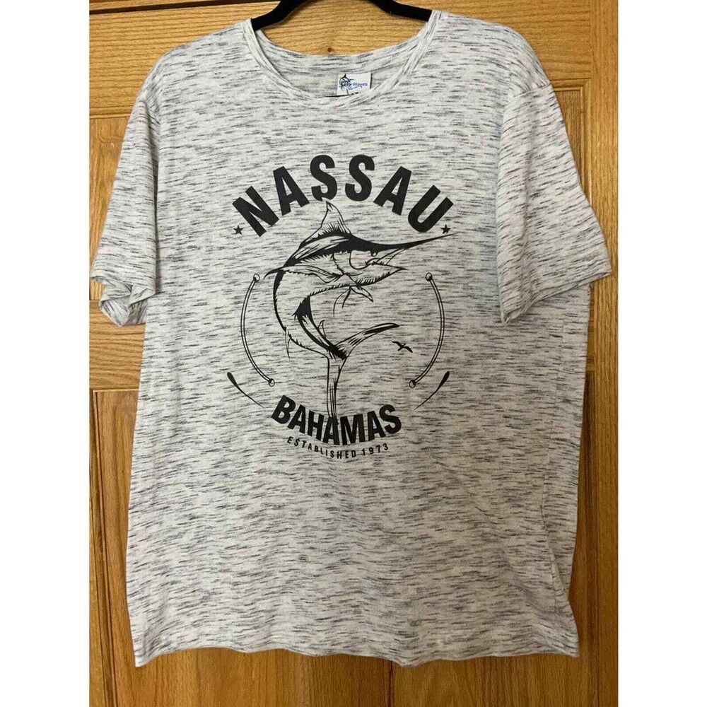 Nassau Bahamas Women's Shirt Size XL‎ Gray Short Sleeve XL Gray Heathered